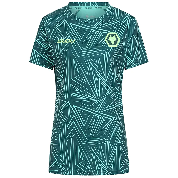 Wolverhampton Wanderers Fan Shop | 2025-26 Away Pre Match T-Shirt -Dark Green – Women Collection Official Wolves Fan Gear